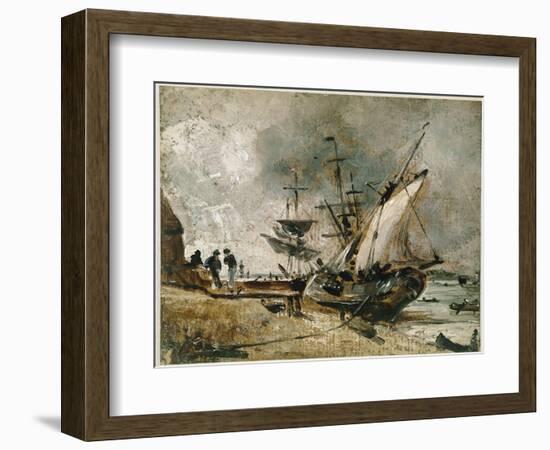 Shipping on the Orwell, near Ipswich (Oil on Canvas, 1806-1809)-John Constable-Framed Giclee Print