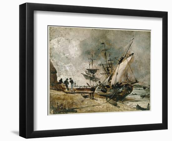 Shipping on the Orwell, near Ipswich (Oil on Canvas, 1806-1809)-John Constable-Framed Giclee Print