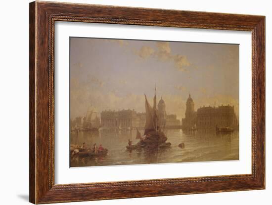 Shipping on the Thames at Greenwich-David Roberts-Framed Giclee Print