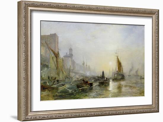 Shipping on the Thames-Samuel Bough-Framed Giclee Print