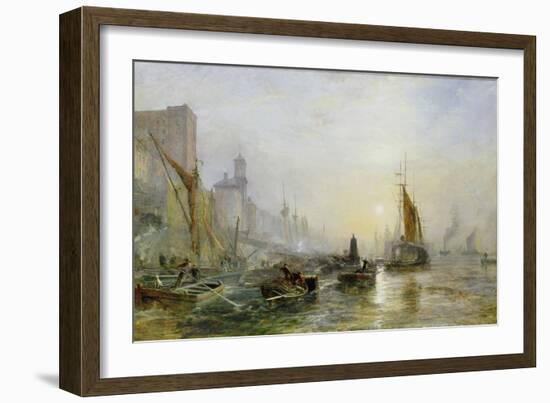 Shipping on the Thames-Samuel Bough-Framed Giclee Print