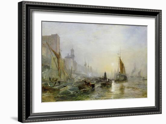 Shipping on the Thames-Samuel Bough-Framed Giclee Print