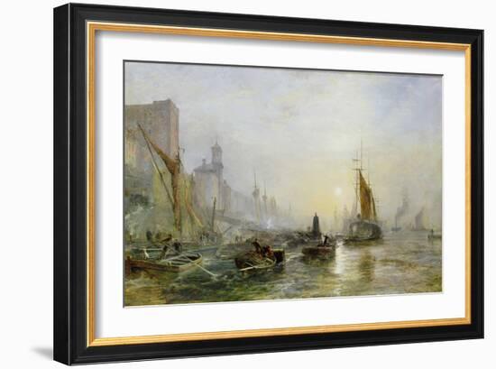 Shipping on the Thames-Samuel Bough-Framed Giclee Print