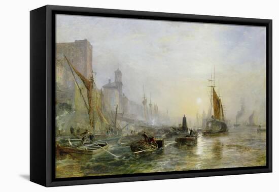 Shipping on the Thames-Samuel Bough-Framed Premier Image Canvas