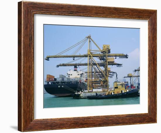 Shipping, Singapore Harbour, Singapore-Fraser Hall-Framed Photographic Print