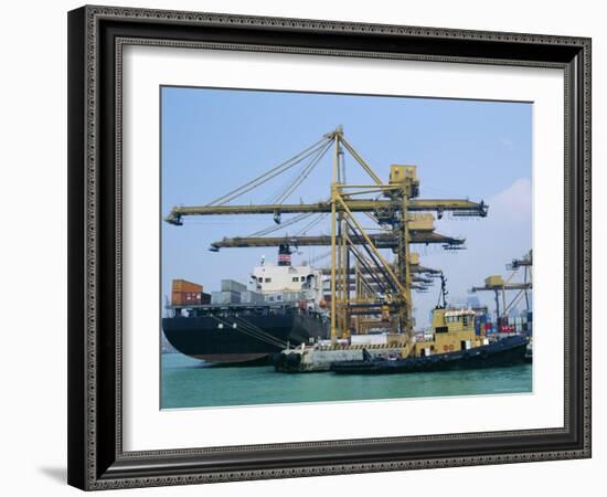 Shipping, Singapore Harbour, Singapore-Fraser Hall-Framed Photographic Print