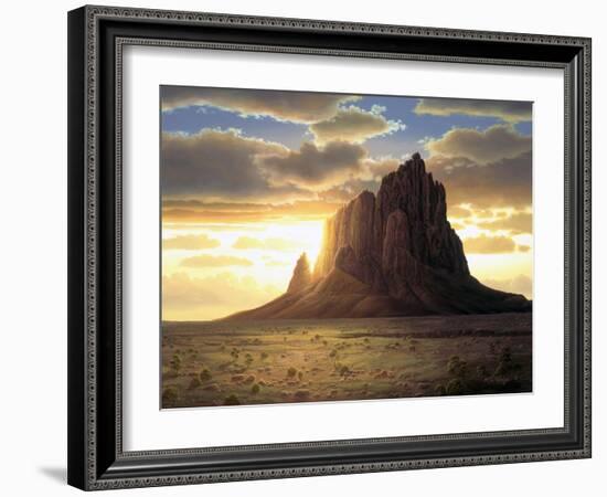 Shiprock-R.W. Hedge-Framed Giclee Print