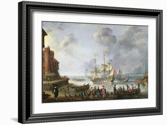 Ships Arriving in a Port-Adam Willaerts-Framed Giclee Print