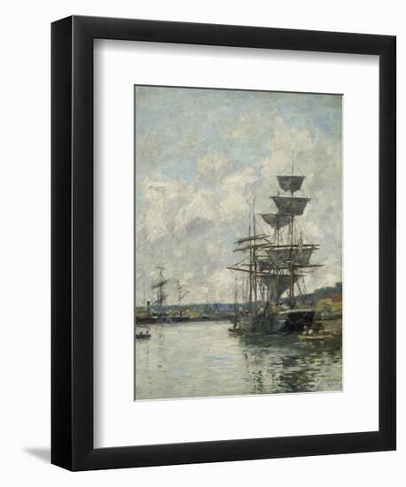 Ships at Le Havre-Eugène Boudin-Framed Art Print