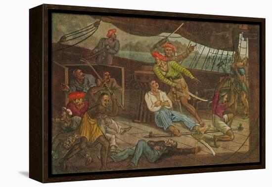 'Ships Attacked by Pirates', c1808-Unknown-Framed Premier Image Canvas