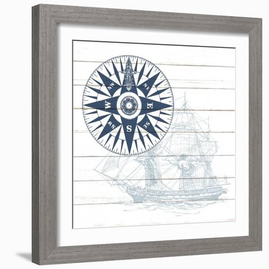 Ships Compass-Kimberly Allen-Framed Art Print