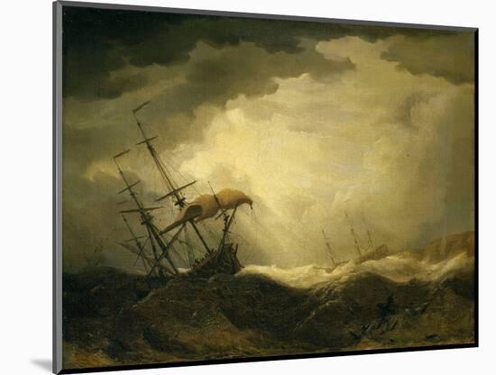 Ships Driving onto a Rocky Shore in a Heavy Sea, Late 17Th Century (Oil on Canvas)-Cornelis Van De Velde-Mounted Giclee Print