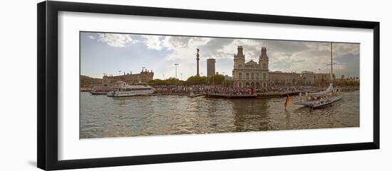 Ships entering Port Vell, Barcelona, Catalonia, Spain-null-Framed Photographic Print