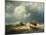 Ships in a Storm on the Dutch Coast, 1854-Andreas Achenbach-Mounted Giclee Print