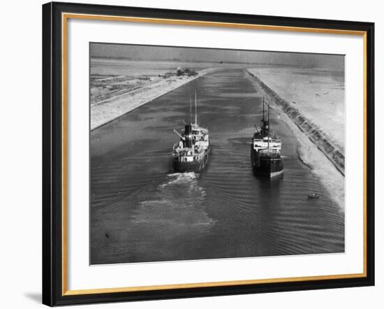 Ships in Suez Canal-null-Framed Photographic Print