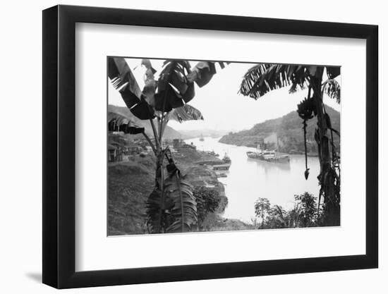 Ships in the Panama Canal-null-Framed Photographic Print