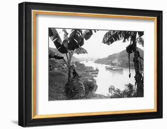 Ships in the Panama Canal-null-Framed Photographic Print