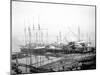 Ships Loading Timber at Docks, Seattle, 1916-Asahel Curtis-Mounted Giclee Print