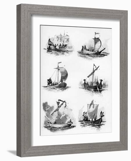 Ships of the Hanseatic League of the 14th and 15th Century-Willy Stower-Framed Giclee Print