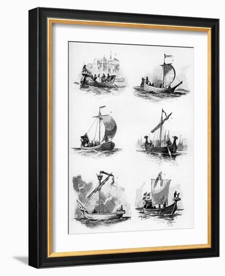 Ships of the Hanseatic League of the 14th and 15th Century-Willy Stower-Framed Giclee Print