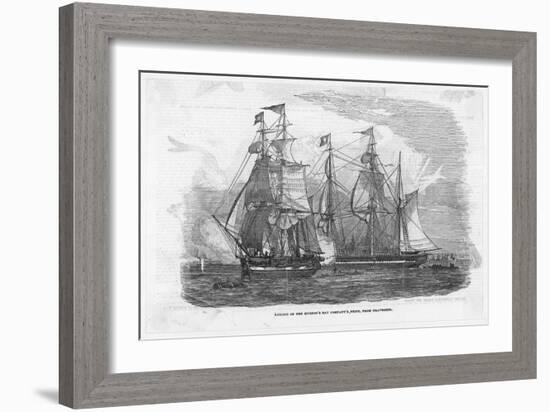 Ships of the Hudson's Bay Company Sail from Gravesend England-null-Framed Art Print