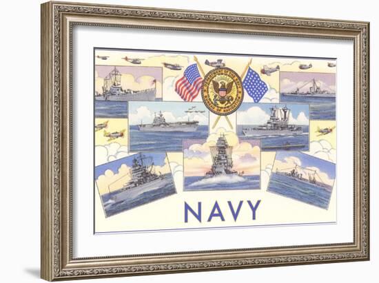 Ships of the US Navy-null-Framed Art Print