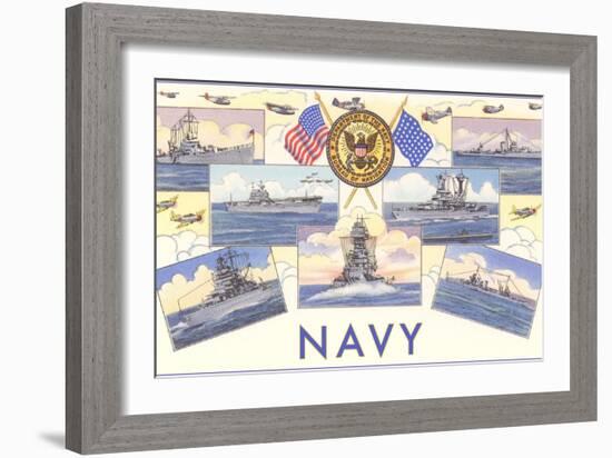 Ships of the US Navy-null-Framed Art Print