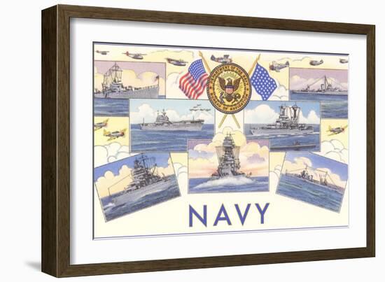 Ships of the US Navy-null-Framed Art Print