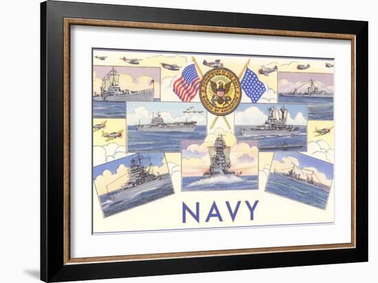 Ships of the US Navy-null-Framed Art Print