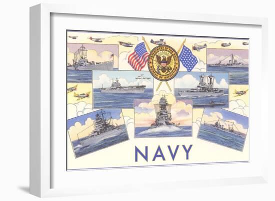 Ships of the US Navy-null-Framed Art Print