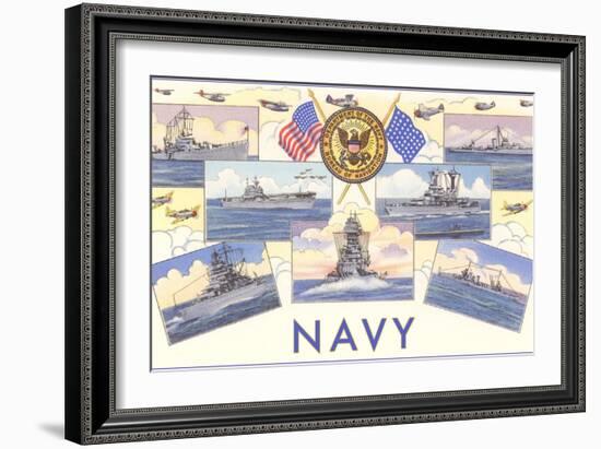 Ships of the US Navy-null-Framed Art Print