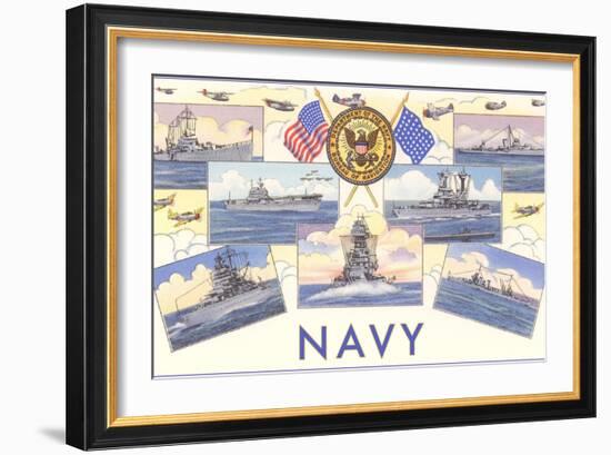 Ships of the US Navy-null-Framed Art Print