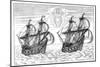 Ships of Willem Barents' Expedition to the Arctic, 1596-null-Mounted Giclee Print