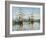 Ships Riding on the Seine at Rouen, 1872- 73-Claude Monet-Framed Giclee Print