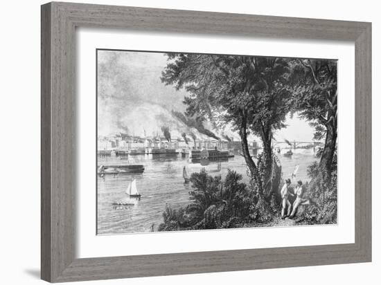 Ships Sailing down the Mississippi River-null-Framed Giclee Print