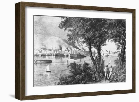 Ships Sailing down the Mississippi River-null-Framed Giclee Print