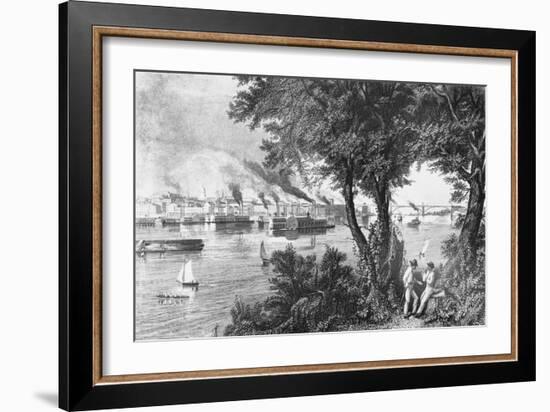 Ships Sailing down the Mississippi River-null-Framed Giclee Print