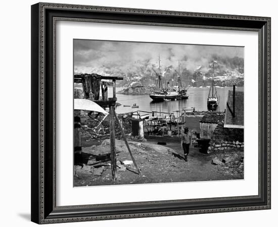 Ships Sitting in Harbor-null-Framed Photographic Print