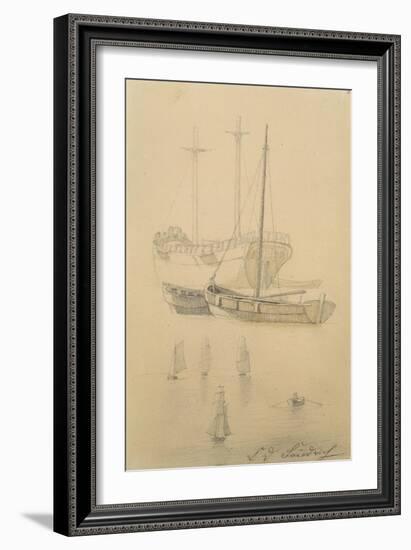 Ships-Caspar David Friedrich-Framed Giclee Print