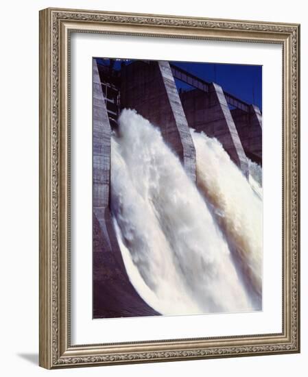 Shipshaw Dam Generates Hydroelectric Power for Canadian Aluminum Industry with Saguenay River-Andreas Feininger-Framed Photographic Print