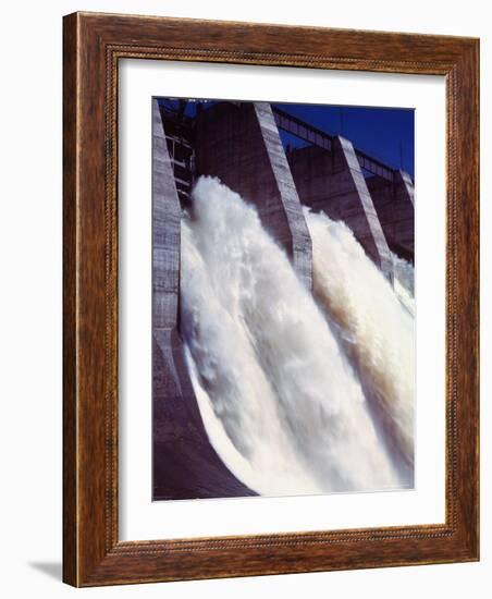 Shipshaw Dam Generates Hydroelectric Power for Canadian Aluminum Industry with Saguenay River-Andreas Feininger-Framed Photographic Print