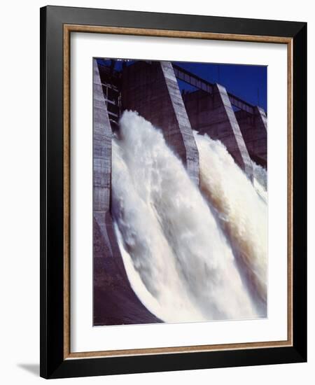 Shipshaw Dam Generates Hydroelectric Power for Canadian Aluminum Industry with Saguenay River-Andreas Feininger-Framed Photographic Print