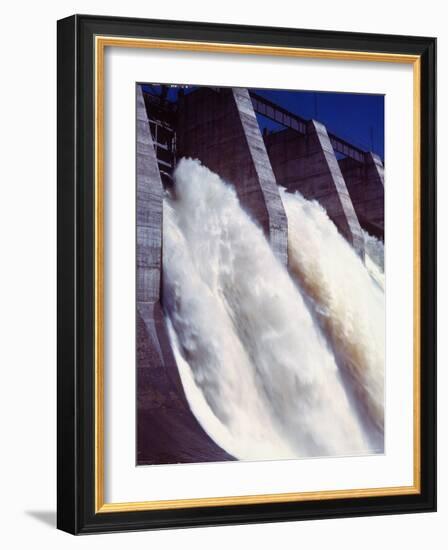 Shipshaw Dam Generates Hydroelectric Power for Canadian Aluminum Industry with Saguenay River-Andreas Feininger-Framed Photographic Print