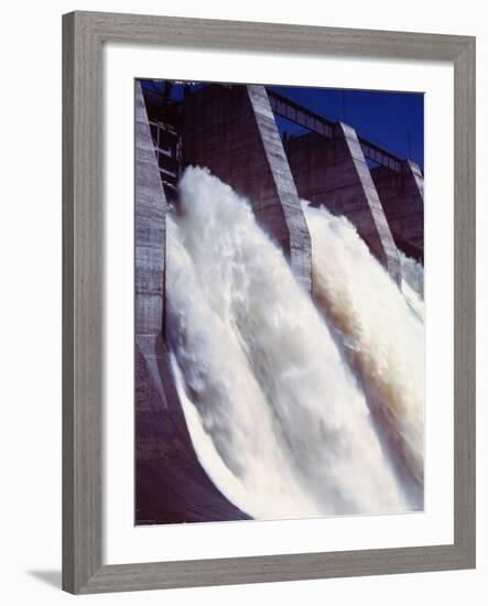 Shipshaw Dam Generates Hydroelectric Power for Canadian Aluminum Industry with Saguenay River-Andreas Feininger-Framed Photographic Print