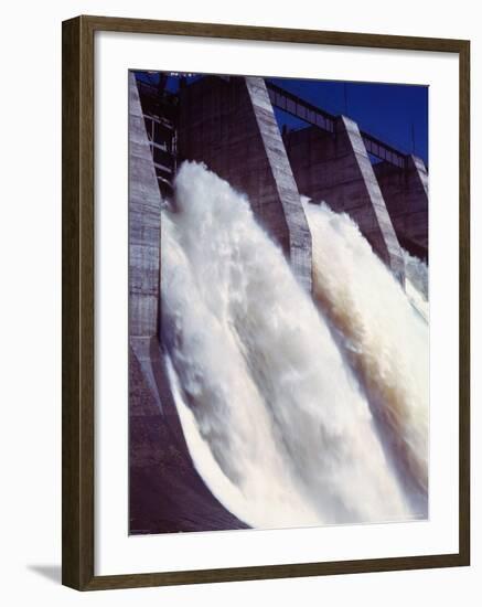 Shipshaw Dam Generates Hydroelectric Power for Canadian Aluminum Industry with Saguenay River-Andreas Feininger-Framed Photographic Print