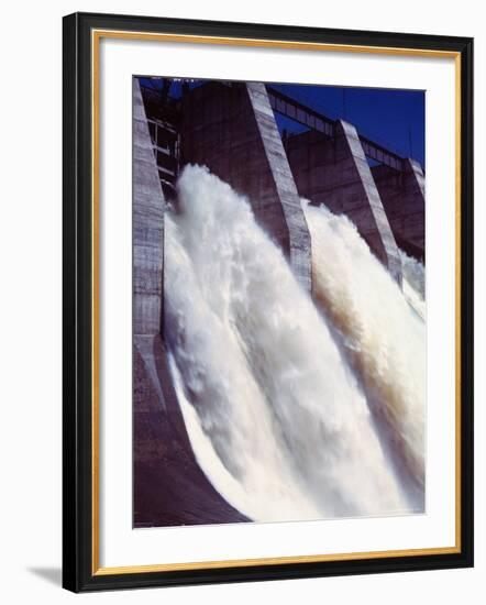 Shipshaw Dam Generates Hydroelectric Power for Canadian Aluminum Industry with Saguenay River-Andreas Feininger-Framed Photographic Print