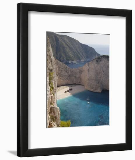 Shipwreck Bay, Zakynthos, Ionian Islands, Greek Islands, Greece, Europe-Frank Fell-Framed Photographic Print