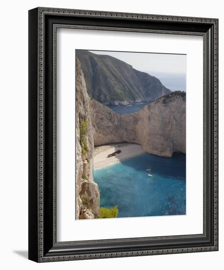 Shipwreck Bay, Zakynthos, Ionian Islands, Greek Islands, Greece, Europe-Frank Fell-Framed Photographic Print