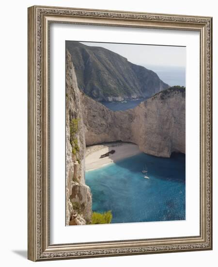 Shipwreck Bay, Zakynthos, Ionian Islands, Greek Islands, Greece, Europe-Frank Fell-Framed Photographic Print