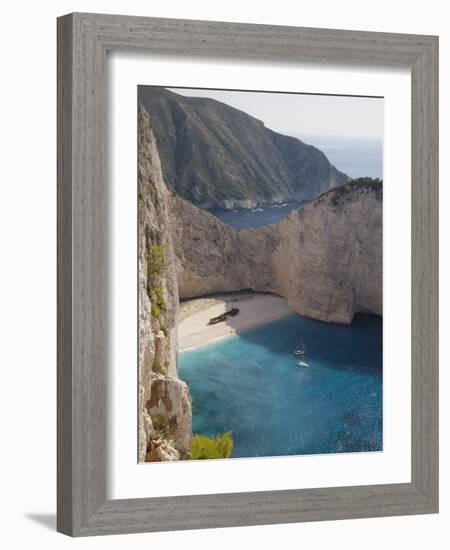 Shipwreck Bay, Zakynthos, Ionian Islands, Greek Islands, Greece, Europe-Frank Fell-Framed Photographic Print